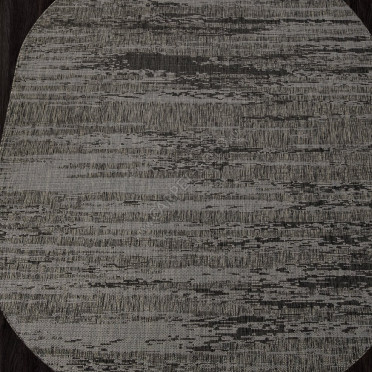 Ковер S143 - BLACK-GRAY - Овал - коллекция KAIR