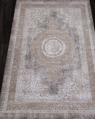 Ковер турецкий 04073C ARMINA (PP Heatset Высокоплотный, бежевый, серый)