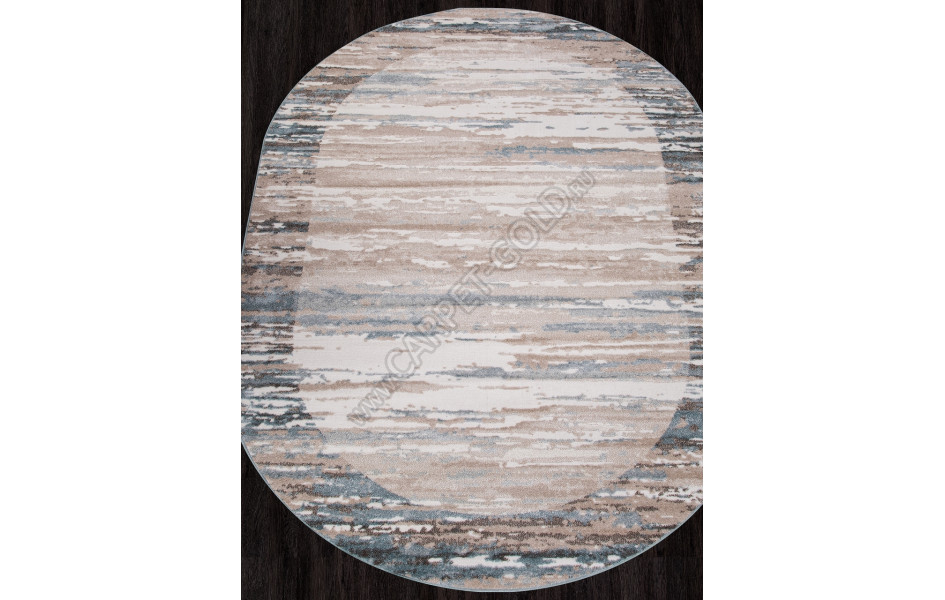 Ковер D983 - BEIGE-BLUE - Овал - коллекция NATUREL